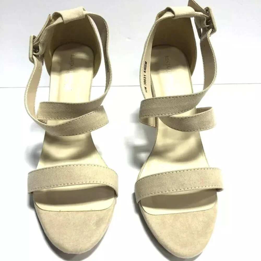 Touch Ups Women's Colbie Beige Ankle Strap High Heels, Size 10 M